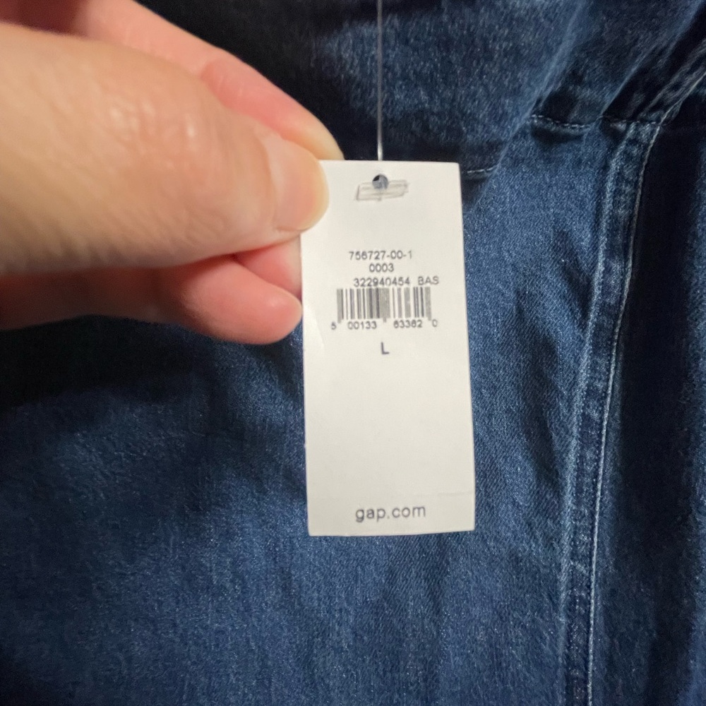 GAP Blue Midi Denim Dress NWT - Picture 7 of 10